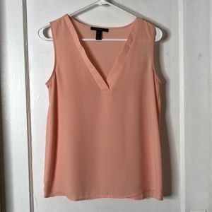 Blush/peach flowy blouse top
